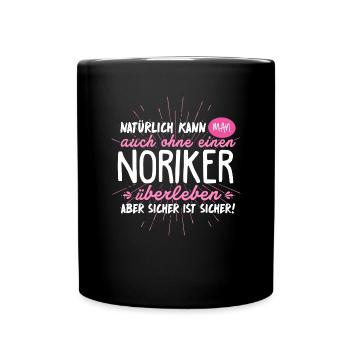 Niemals ohne NORIKER - Tasse einfarbig - Schwarz - Vorne