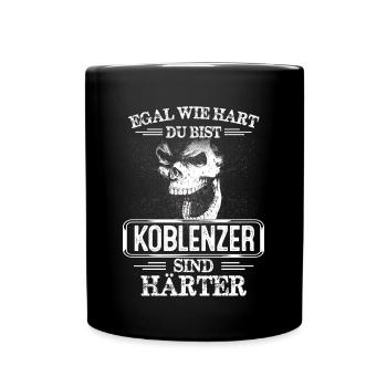KOBLENZER - sind härter - Tasse einfarbig - Schwarz - Vorne