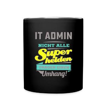 NEON Design für Superhelden - IT Admin - Geschen - Tasse einfarbig - Schwarz - Vorne