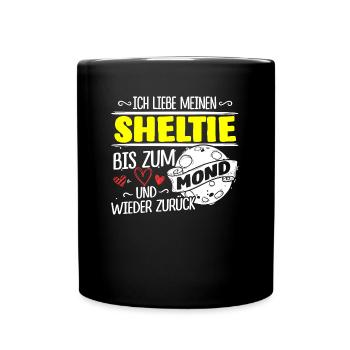 SHELTIE - Mond - Tasse einfarbig - Schwarz - Vorne