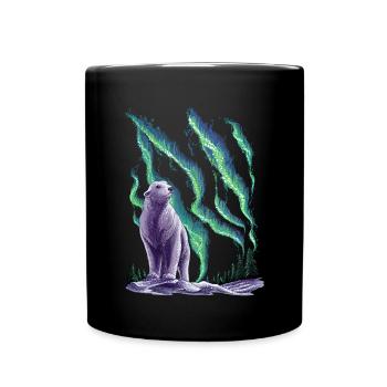 Winter polar bear - Full Colour Mug - black - Front