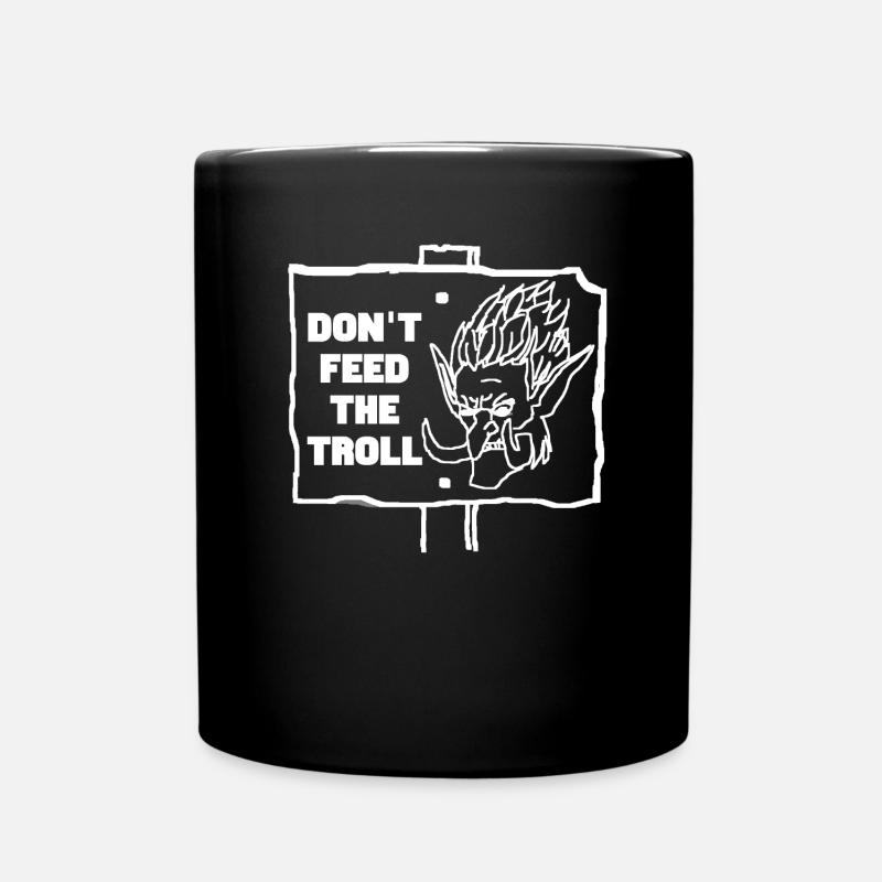 Ne pas nourrir le TROLL - Mug uni - noir