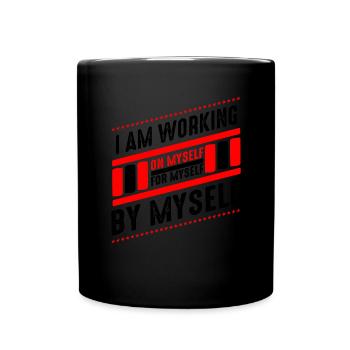 Motivation - Tasse einfarbig - Schwarz - Vorne
