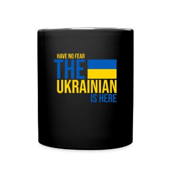 Ukraine - Tasse einfarbig - Schwarz - Vorne