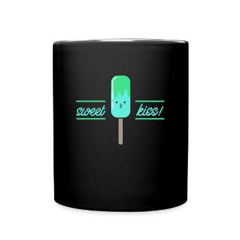 Crème glacée cadeau de crème glacée doux comique froid drôle mignon - Mug uni - noir - Devant