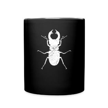 Hirschkäfer Waldkäfer Geschenk Insekten Tier Natur - Tasse einfarbig - Schwarz - Vorne