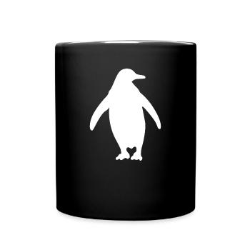 Pinguin Vogel Geschenk Südpol Tierschutz Natur Zoo - Tasse einfarbig - Schwarz - Vorne