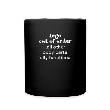 Impressionnant cadeau drôle de jambe de fauteuil roulant - Mug uni - noir - Devant