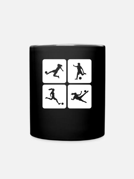 Frauenfußball - Tasse einfarbig - Schwarz