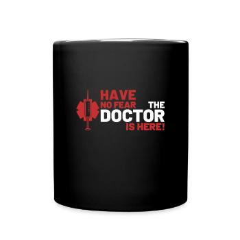 Dr Doktor Arzt Geschenk Spruch lustig Medizin - Tasse einfarbig - Schwarz - Vorne