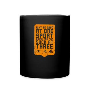 Triathlet - Tasse einfarbig - Schwarz - Vorne