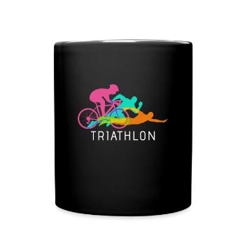 Triathlon Triathlète Cadeau Vélo Course à Pied Sport - Mug uni - noir - Devant