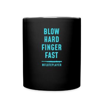Flûte sort drôle cadeau flûte flûte musique - Mug uni - noir - Devant
