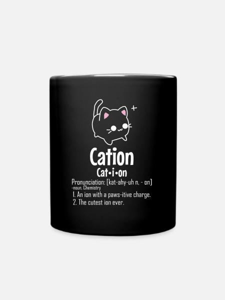 Cation Chimiste Physicien Drôle Cadeau Chat - Mug uni - noir