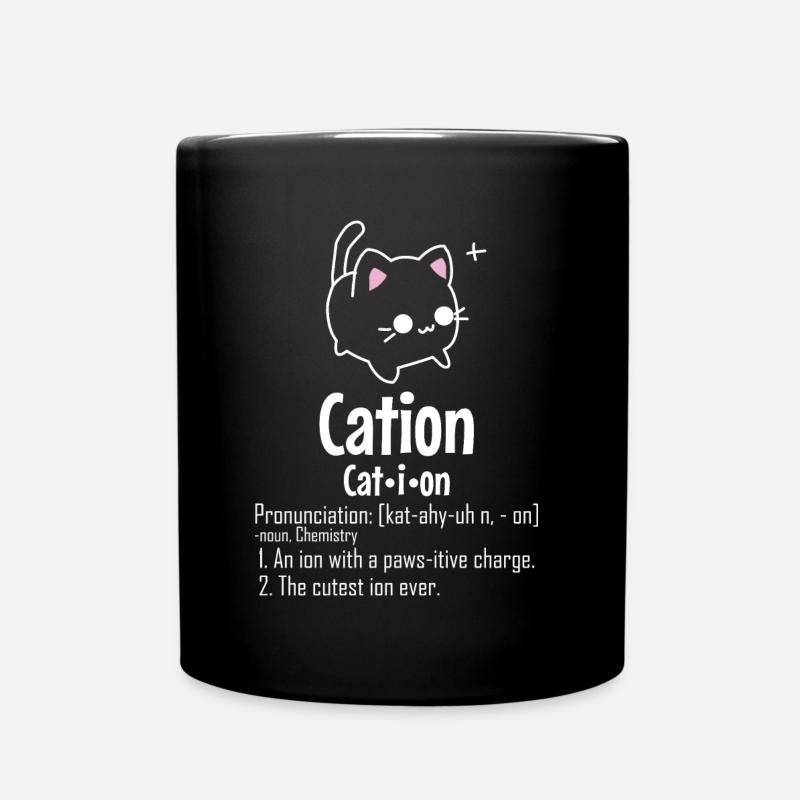 Cation Chimiste Physicien Drôle Cadeau Chat - Mug uni - noir