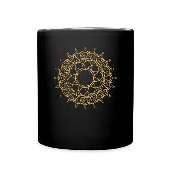 Mandala - Mug uni - noir - Devant