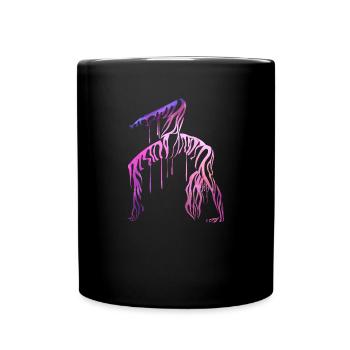Yoga pose acrobatics gift Yogi training circus - Full Colour Mug - black - Front