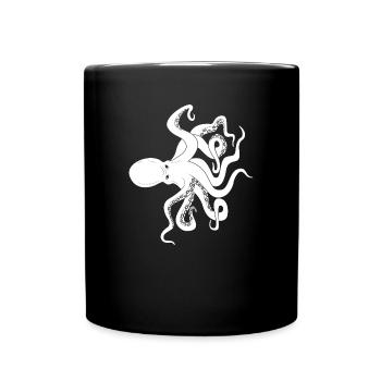 Kraken Oktopus - Tasse einfarbig - Schwarz - Vorne