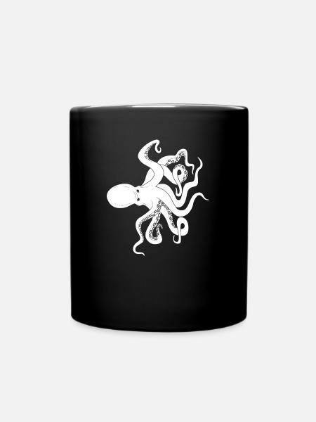 Octopus octopus - Full Colour Mug - black
