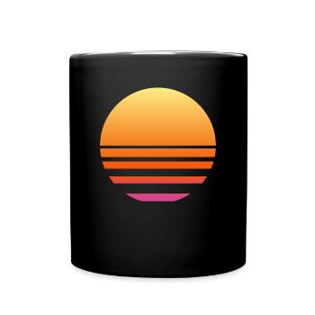 coucher du soleil - Mug uni - noir - Devant