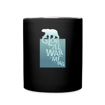 Climate protection Polar bear Polar bear Warming global Nature - Full Colour Mug - black - Front