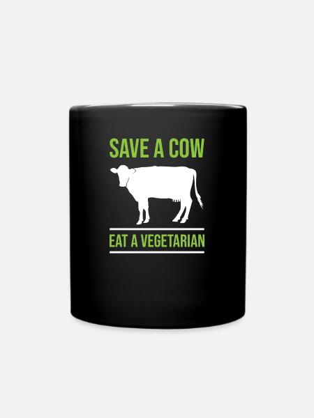 Kuh Kühe Geschenk Landwirtschaft Rind Tier Bauer - Tasse einfarbig - Schwarz