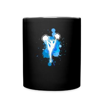 Cheerleader Cheerleading Gift Pompoms Gymnastics - Full Colour Mug - black - Front
