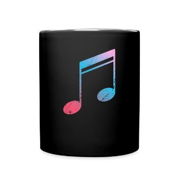 Musik Note - Tasse einfarbig - Schwarz - Vorne