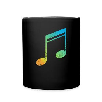 Note musicale musicien cadeau son icône musicale - Mug uni - noir - Devant