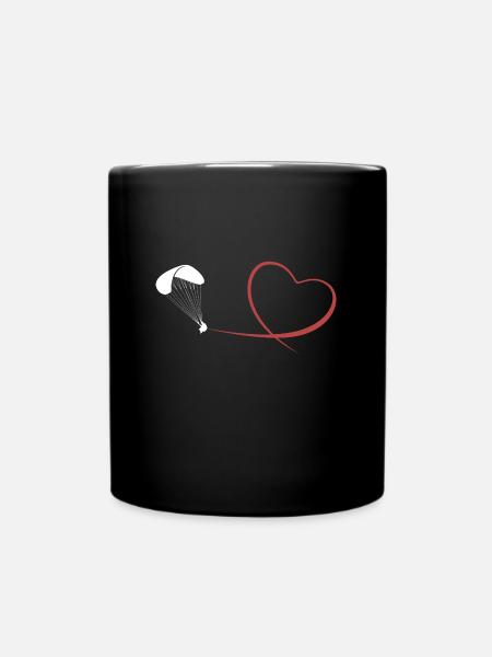 Vol mouche coeur cadeau parapente parapente - Mug uni - noir
