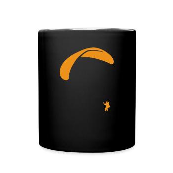 Paragliding - Tasse einfarbig - Schwarz - Vorne