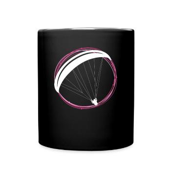 Paragliding Gleitschirm - Tasse einfarbig - Schwarz - Vorne