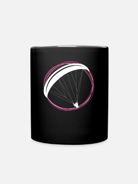 Paragliding paraglider - Full Colour Mug - black