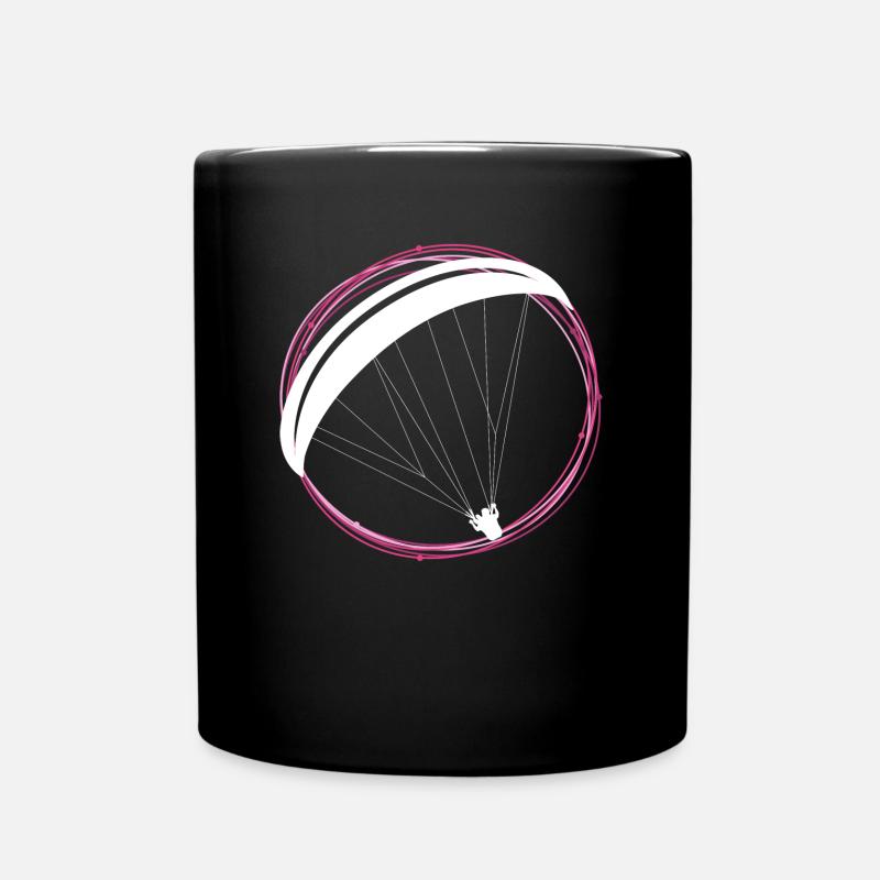 Paragliding paraglider - Full Colour Mug - black