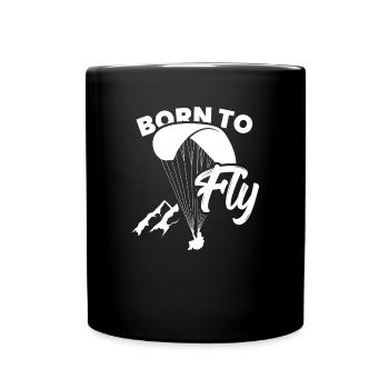Paragliding Paraglider Pilot Gift Mountains Sport - Full Colour Mug - black - Front