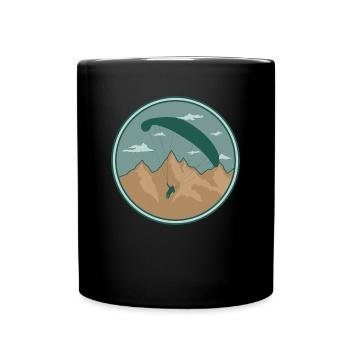 Paragliding pilot paragliding gift aviator - Full Colour Mug - black - Front