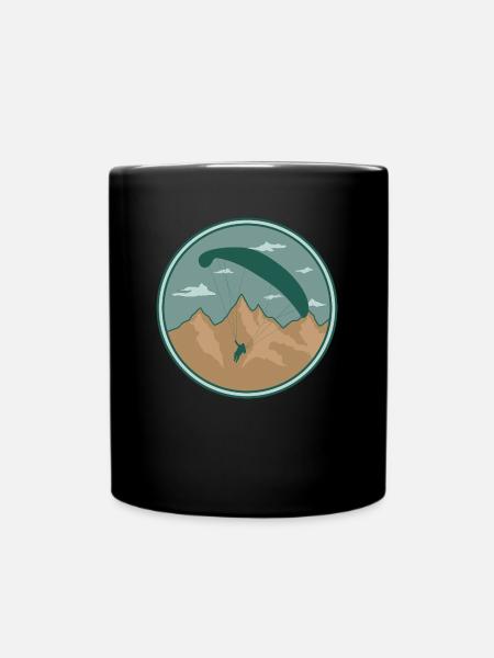 Paragliding Pilot Gleitschirm Geschenk Flieger - Tasse einfarbig - Schwarz
