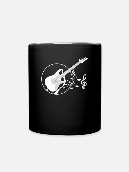 electric guitar - Full Colour Mug - black