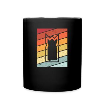 Kubb vintage retro Wikingerschach Geschenk Team - Tasse einfarbig - Schwarz - Vorne