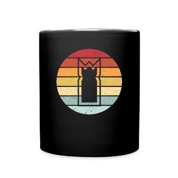 Kubb vintage retro Wikingerschach Geschenk Team - Tasse einfarbig - Schwarz - Vorne