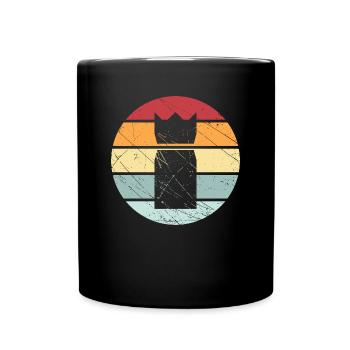 Kubb vintage retro Wikingerschach Geschenk Team - Tasse einfarbig - Schwarz - Vorne