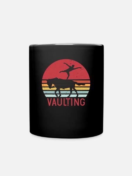 Cheval de cheval d'équitation rétro Volti - Mug uni - noir