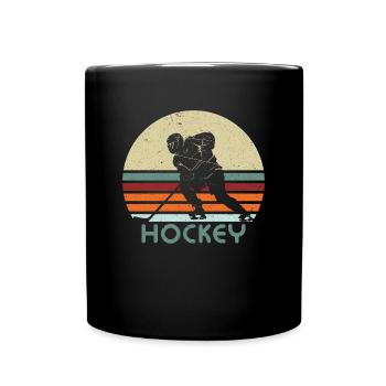 Ice hockey retro vintage - Full Colour Mug - black - Front