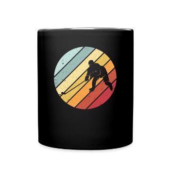 Eishockey retro vintage - Tasse einfarbig - Schwarz - Vorne