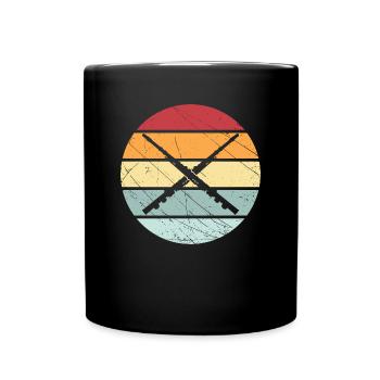 Flute instrument flutist gift retro orchestra - Full Colour Mug - black - Front