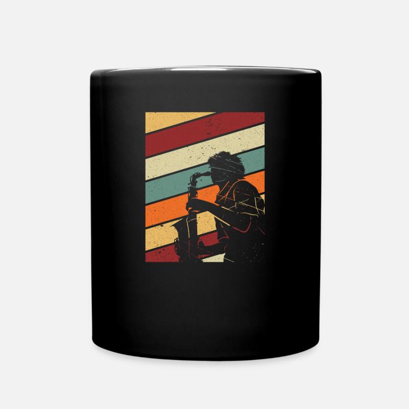 Saxophon Retro - Tasse einfarbig - Schwarz
