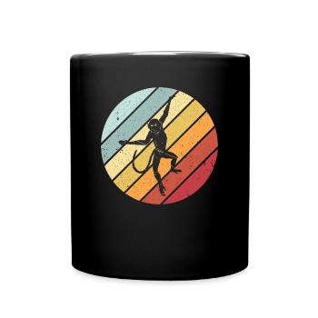 Affe retro - Tasse einfarbig - Schwarz - Vorne
