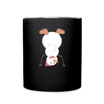 bonhomme de neige - Mug uni - noir - Devant