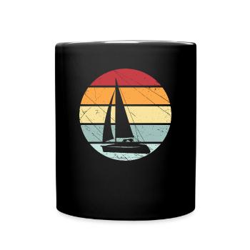 Segeln Segelboot Geschenk Segler Schiff See Yacht - Tasse einfarbig - Schwarz - Vorne