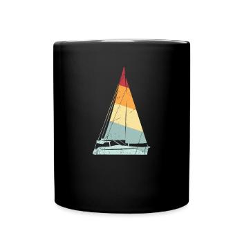 Segeln Segelboot Geschenk Segler Schiff See Yacht - Tasse einfarbig - Schwarz - Vorne